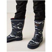 Regatta Kids Foxfire Jnr Wellies - Black Camo / Persimmon