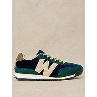 White Stuff Lucy Colour Block Lace-Up Trainers - Blue