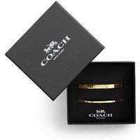 Coach Gold Boxed Bangles Set Of Two - Gold Tone