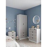 The Very Collection Mico Package - Bedside, 3 Drawer Chest And 2 Door Wardrobe