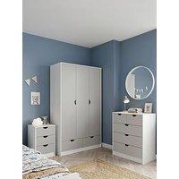 The Very Collection Mico Package - Bedside, 3 Drawer Chest And 3 Door Wardrobe