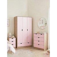 The Very Collection Mico Package - Bedside, 3 Drawer Chest And 3 Door Wardrobe