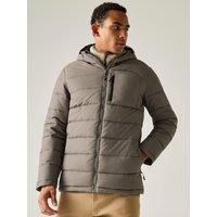 Regatta Mens Frankie Padded Quilted Hooded Jacket - Smokey Olive