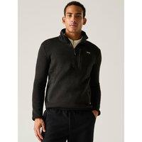 Regatta Mens Barlee Half Zip Fleece - Black