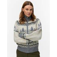 Vero Moda Womens Santa Nordic Christmas Cardigan - Beige