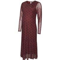 Mamalicious Womens Mlsara Polka Dot Midi Dress - Brown