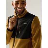 Regatta Mens Morran Wr Full Zip Chest Pocket Fleece - Brown/Black