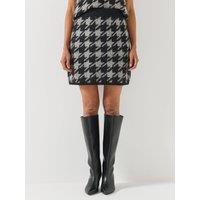Vero Moda Womens Marlena High Waist Soft-Touch Knit Skater Skirt - Black