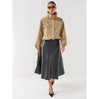 Jdy Womens High Waist A-Line Midi Skirt - Black