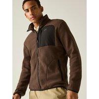 Regatta Mens Frankie Borg Full Zip Funnel Neck Fleece - Brown