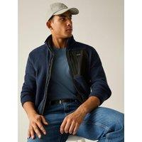 Regatta Mens Frankie Full Zip Borg Fleece Jacket - Navy/Black