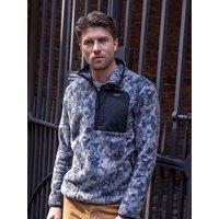 Regatta Mens Frankie Borg Half Zip Zip Pocket Fleece - Misty Grey Winter Camo