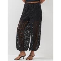Jdy Womens Julia Lace Balloon Leg Trousers - Black