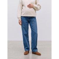 Mamalicious Womens Maternity Mlidaho Barrel Jeans - Blue