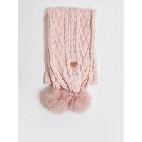 River Island Girls Knitted Pom Scarf - Pink