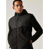 Regatta Mens Frankie Borg Thermoguard Hooded Hybrid Fleece - Black