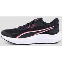 Puma Girls Skyrocket Lite 2 Lightweight Lace-Up Sports Trainers - Black/Pink