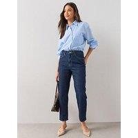 The Very Collection Women'S High Waist Mom Jeans - Dark Wash