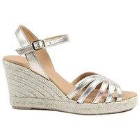 Jones Bootmaker Alivia Open Wedge Sandal - Gold Multi