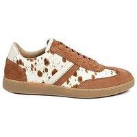 Jones Bootmaker Annoratan Cow Print Trainer - Tan Cow Print