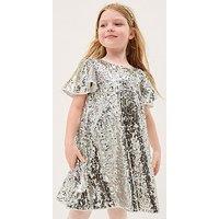 Monsoon Girls Pastel Rainbow Sequin Dress