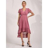 Jolie Moi Petite High Low Midaxi Dress - Pink