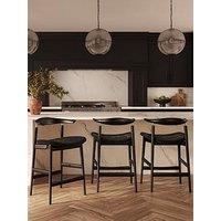 Oti Seine Coal & Black Counter Stool