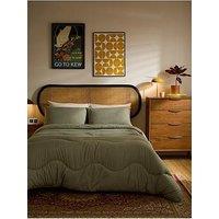 Night Lark Plain Dye - Olive Green Coverless Summer Duvet 4.5Tog
