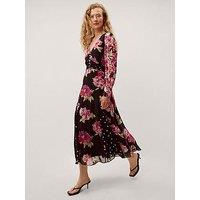 Monsoon Kiri Floral Print Maxi Dress Black - Black