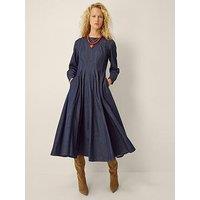 Monsoon Isadora Seamed Denim Midi Dress - Blue