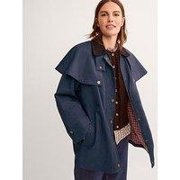 Monsoon Carly Cape Barn Jacket - Blue