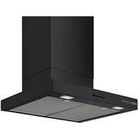 Bosch Series 4 Wall-Mounted Cooker Hood 60 Cm Wide & With Matt Design, High Extraction Rate And Push Button & Control - Matt Black
