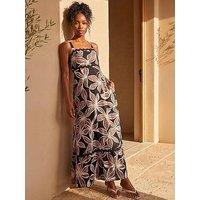 Roman Floral Ric Rac Maxi Dress