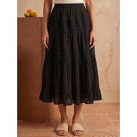 Roman Lace A-Line Midi Skirt