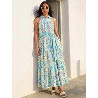 Roman Leafy Tiered Maxi Dress