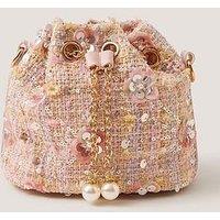 Monsoon Girls Sequin Boucle Pouch - Pink