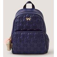 Monsoon Heart Quilted School Backpack - Navy