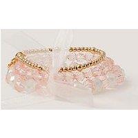 Monsoon Girls 3 Pack Organza Bow Bracelets - Pink