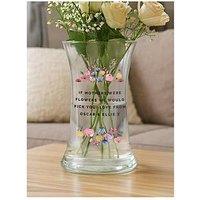 The Personalised Memento Company Personalised Bright Floral Waisted Vase