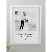 The Personalised Memento Company Personalised Heart Photo Upload White Poster Frame