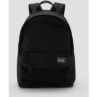 Ea7 Emporio Armani Mens Coated Streamlined Spacious Backpack - Black