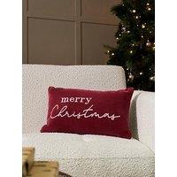 The Very Collection Merry Christmas Embroidered Cushion