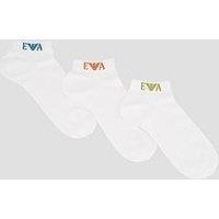 Emporio Armani Bodywear 3 Pack Trainer Socks - White