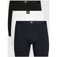Emporio Armani Bodywear Men'S 3 Pack Logo Waistband Cotton Stretch Trunks