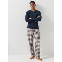 Emporio Armani Bodywear Mens Yarn Dyed Check Cotton Long Pyjama Set - Assorted