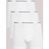 Emporio Armani Bodywear Mens Core Logoband Stretch 3 Pack Boxer Shorts - White