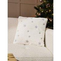 The Very Collection Christmas Sparkling Snowflakes Cushion
