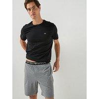 Emporio Armani Bodywear Endurance Short Pyjama Set - Black/Grey