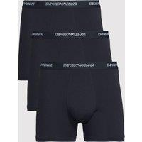 Emporio Armani Bodywear Mens Core 3 Pack Stretch Cotton Boxer Shorts - Black