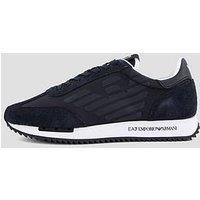 Ea7 Emporio Armani Vintage Eagle Nylon/Suede Trainers - Black